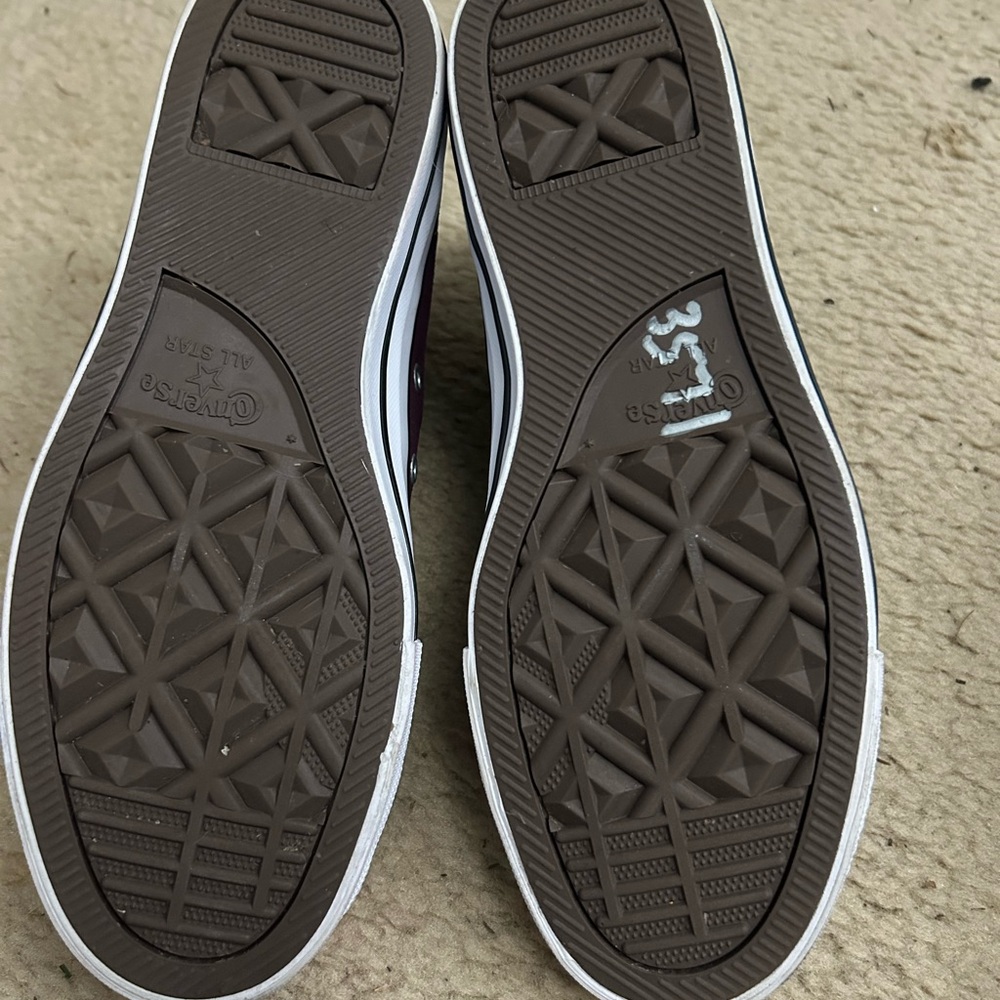Converse x Zumiez 100k 2026 Burgundy Platform Sneakers - Picture 6 of 9